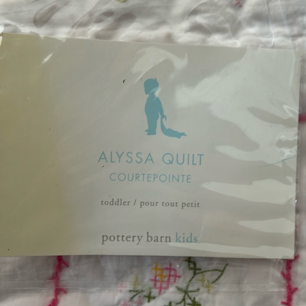 Pottery Barn quilt from 2005.  For crib/toddler bed.  Never used.